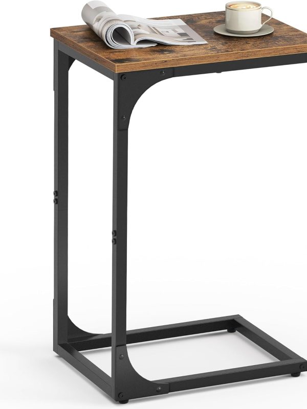C shaped side table for sofa